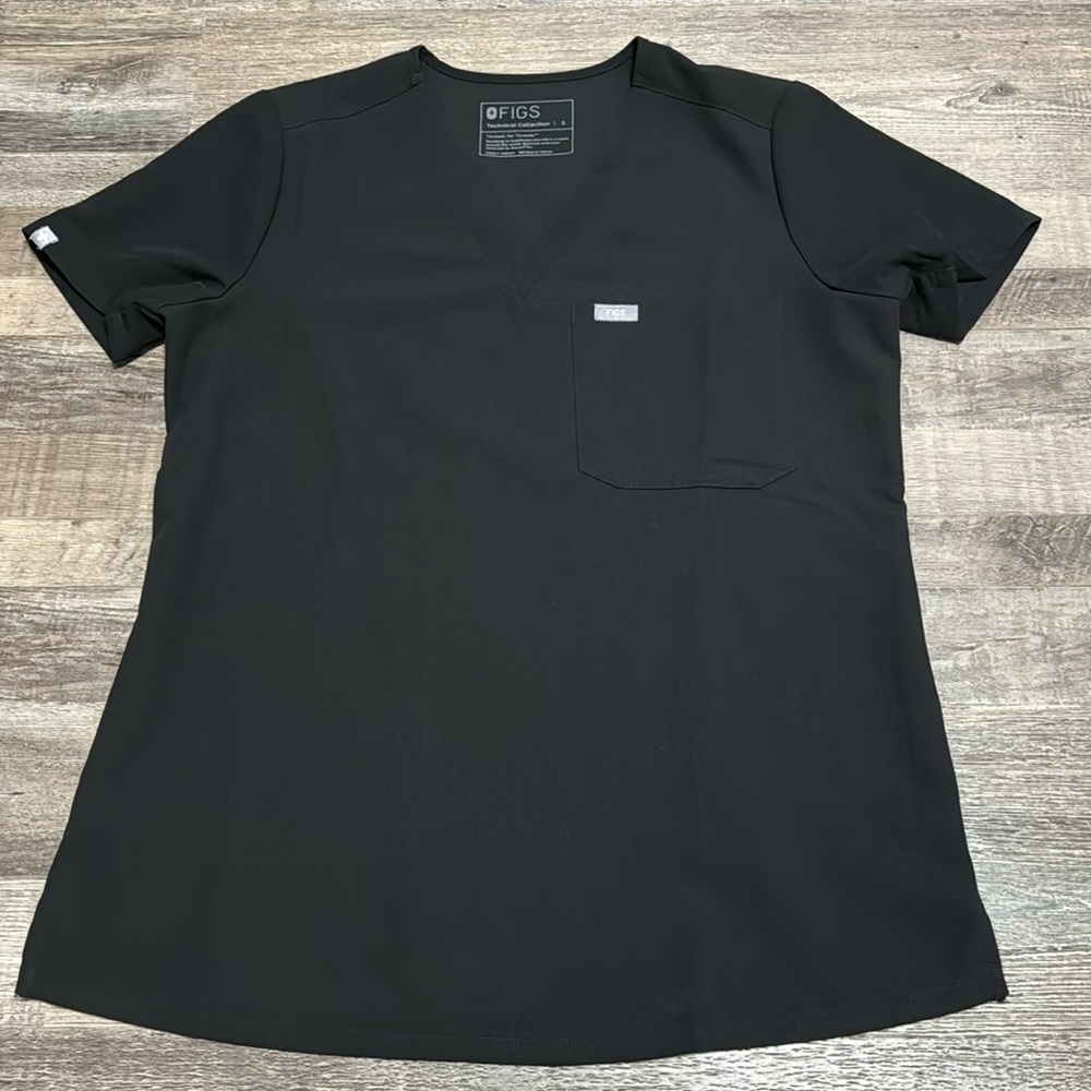 Women’s Black Catarina One-Pocket Scrub Top Size Small